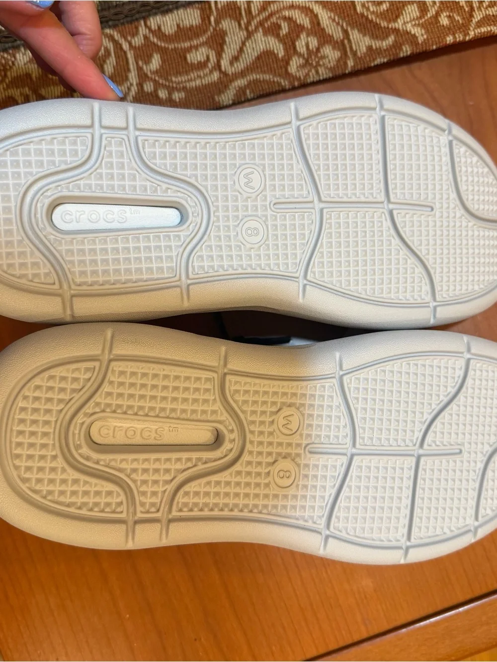 CROCS Women’s Black Sneakers with White Sole
